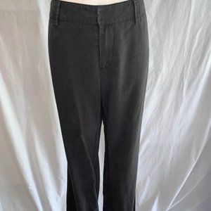 ecru charcoal linen pants